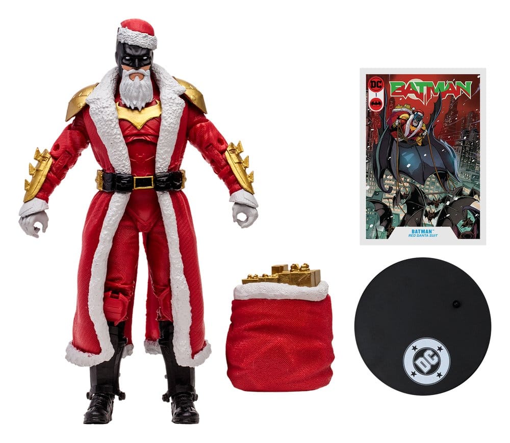 DC Multiverse McFarlane Vault Collection Actionfigur Batman (Red Santa Suit) 18 cm