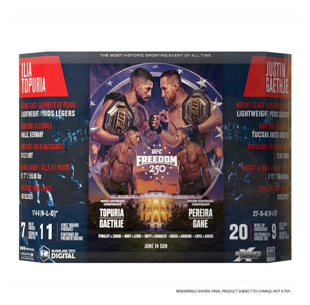 UFC McFarlane’s SportsPicks Actionfiguren 2er-Pack Ilia Topuria vs Justin Gaethje (Freedom 250) 18 cm