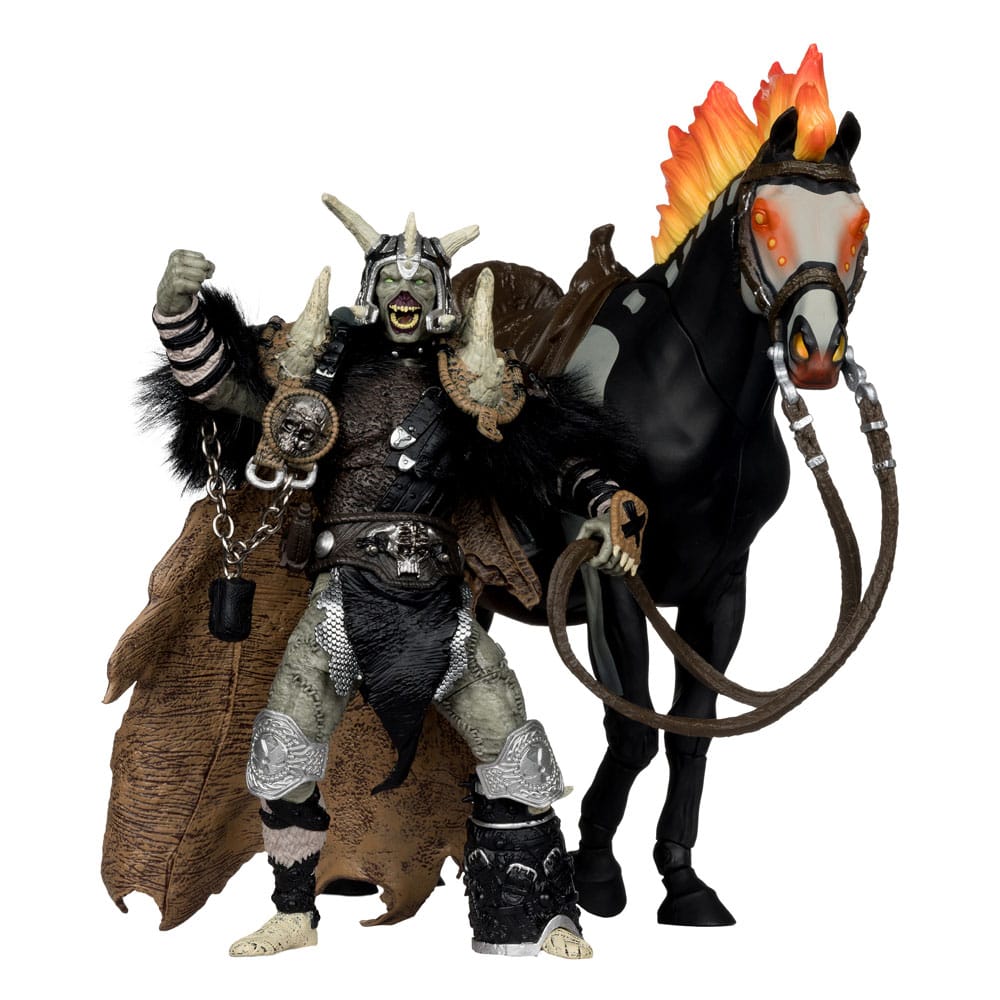 Spawn Actionfigur Bloodaxe mit Pferd (Spawn: The Dark Ages) (McFarlane Toys 30th Anniversary) (Gold Label) 18 cm