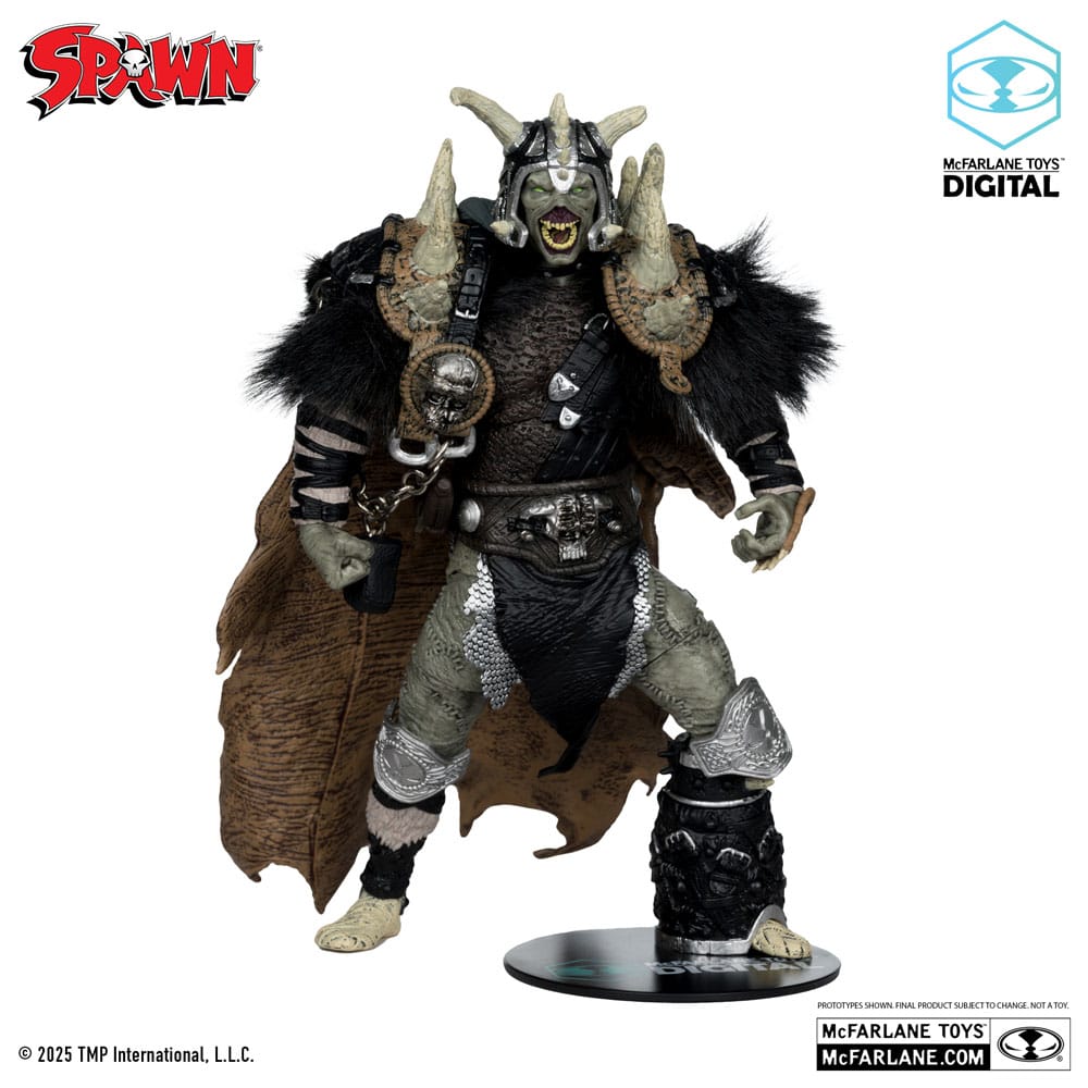 Spawn Actionfigur Bloodaxe mit Pferd (Spawn: The Dark Ages) (McFarlane Toys 30th Anniversary) (Gold Label) 18 cm