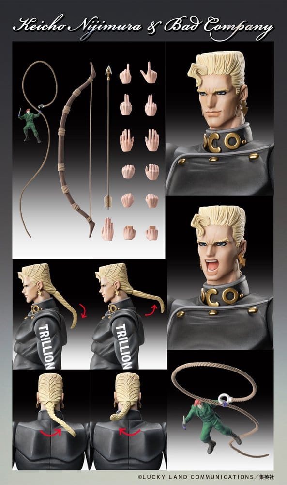 JoJo's Bizarre Adventure: Diamond Is Unbreakable Actionfigur Chozokado Keicho Nijimura & Bad Company 17 cm