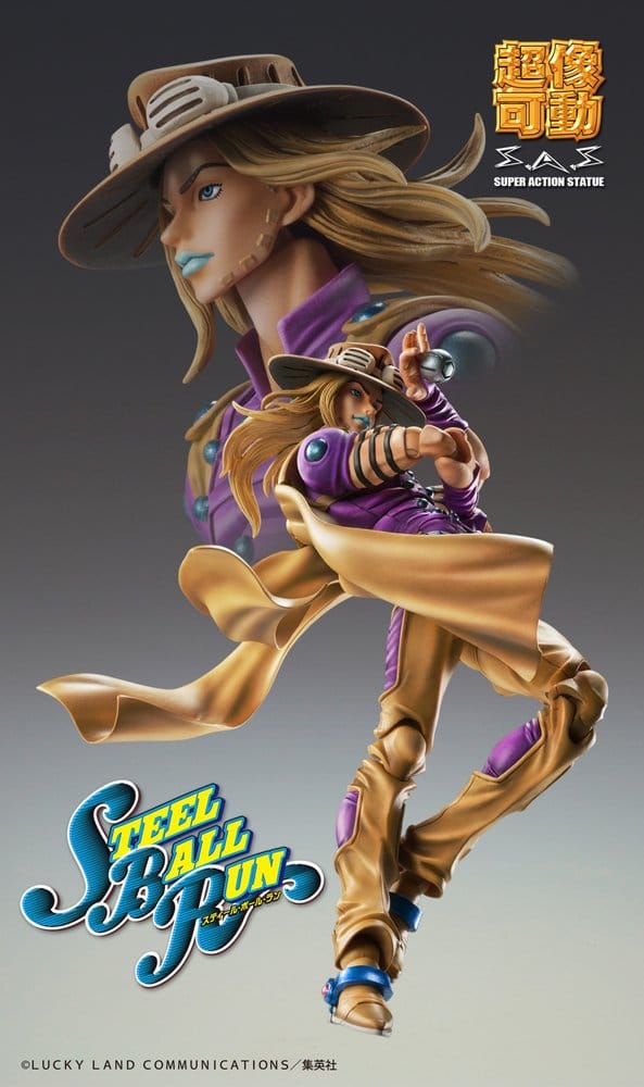 JoJo's Bizarre Adventure Part 7: Steel Ball Run Super Action Actionfigur Chozokado Gyro Zeppeli Ver.1.5 16 cm 