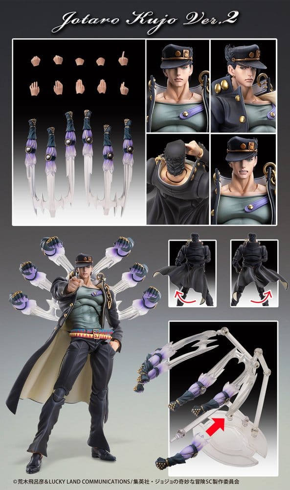 JoJo's Bizarre Adventure: Stardust Crusaders Chozokado Actionfigur Jotaro Kujo Ver.2 16 cm