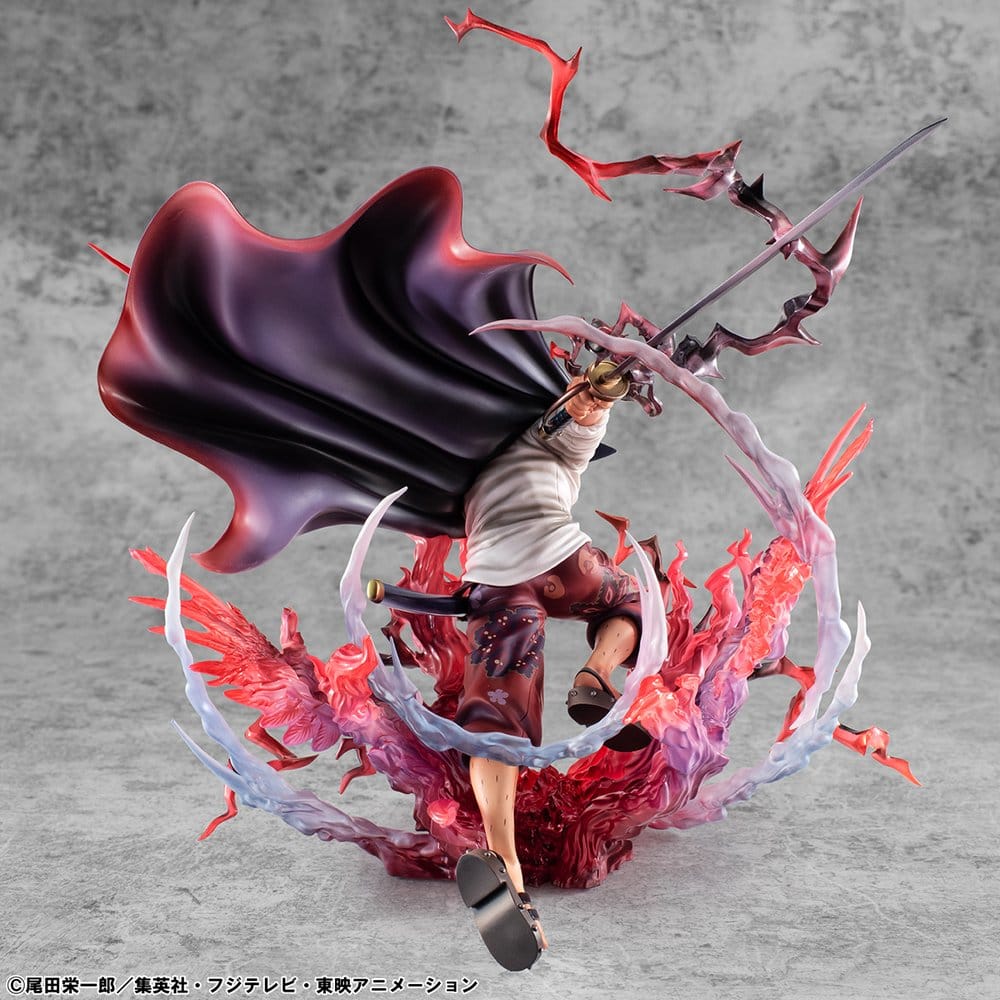One Piece P.O.P SA-MAXIMUM PVC Statue Leader of Red Hair Pirates Red-Haired Shanks Kamusari 25 cm  