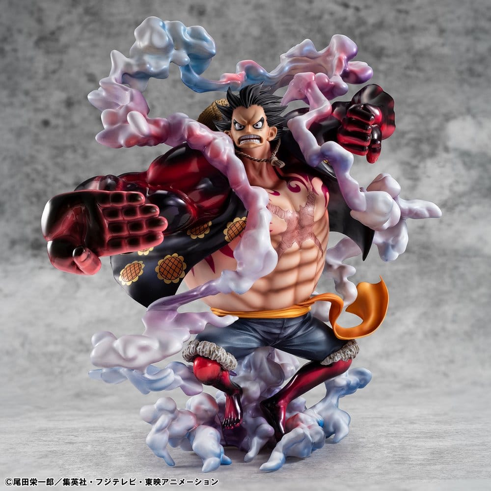 One Piece Portrait.Of.Pirates SA-Maximum PVC Figur Monkey D. Ruffy Gear 4 Bounce-Man 10th Limited Ver. 30 cm