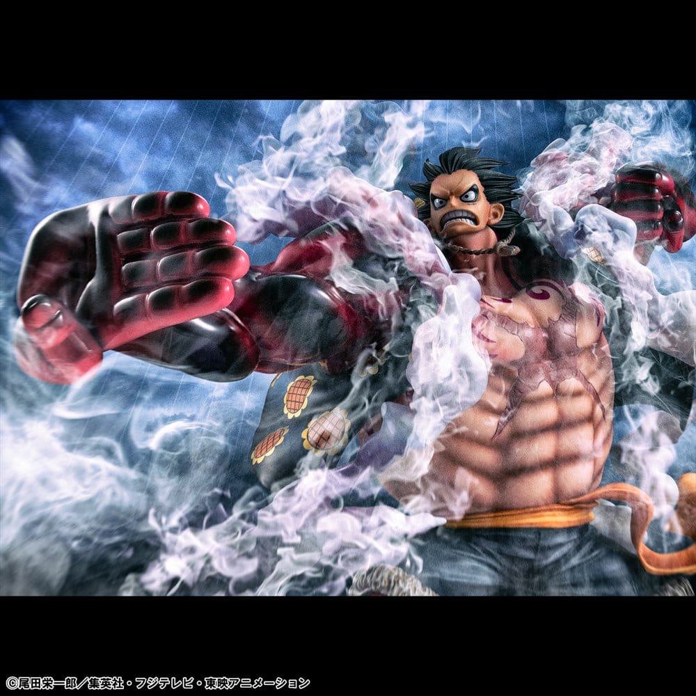 One Piece Portrait.Of.Pirates SA-Maximum PVC Figur Monkey D. Ruffy Gear 4 Bounce-Man 10th Limited Ver. 30 cm