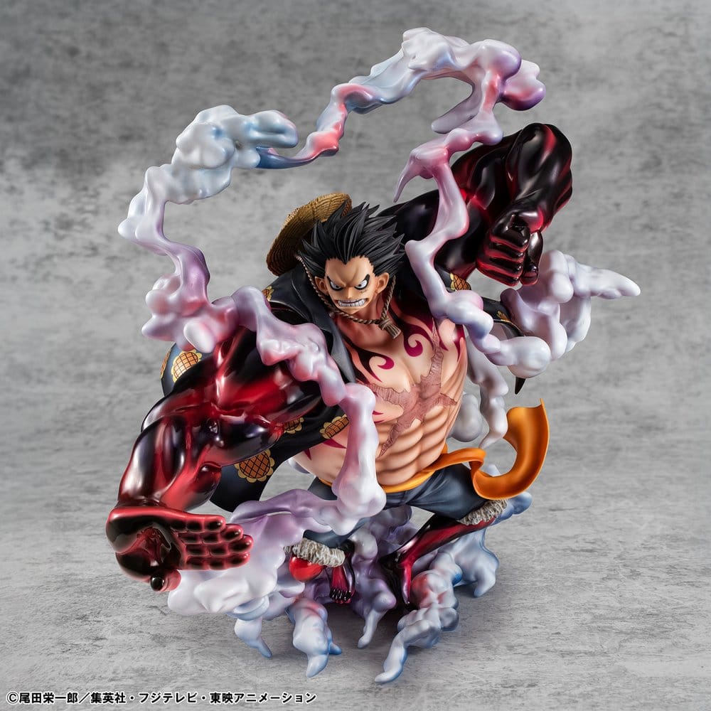 One Piece Portrait.Of.Pirates SA-Maximum PVC Figur Monkey D. Ruffy Gear 4 Bounce-Man 10th Limited Ver. 30 cm