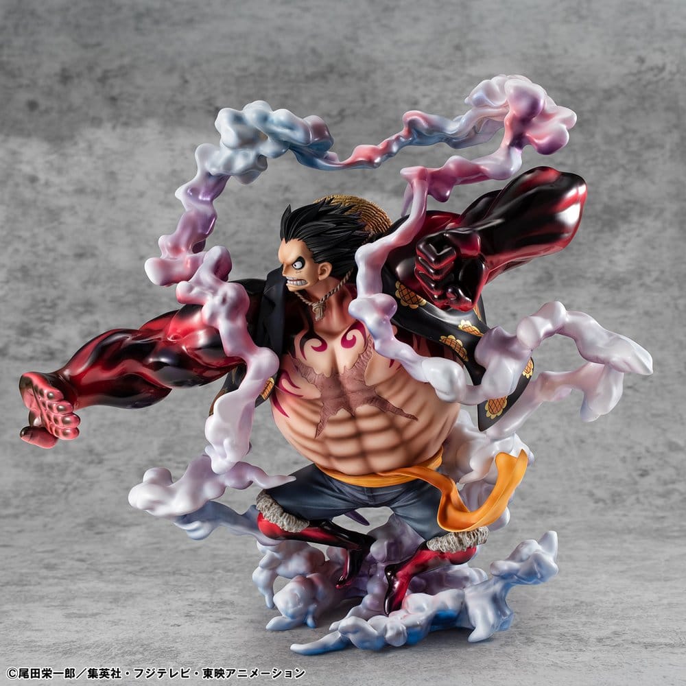 One Piece Portrait.Of.Pirates SA-Maximum PVC Figur Monkey D. Ruffy Gear 4 Bounce-Man 10th Limited Ver. 30 cm