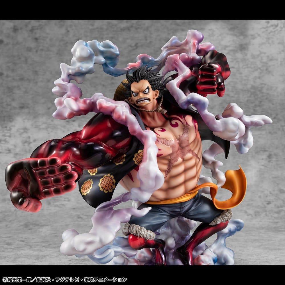 One Piece Portrait.Of.Pirates SA-Maximum PVC Figur Monkey D. Ruffy Gear 4 Bounce-Man 10th Limited Ver. 30 cm