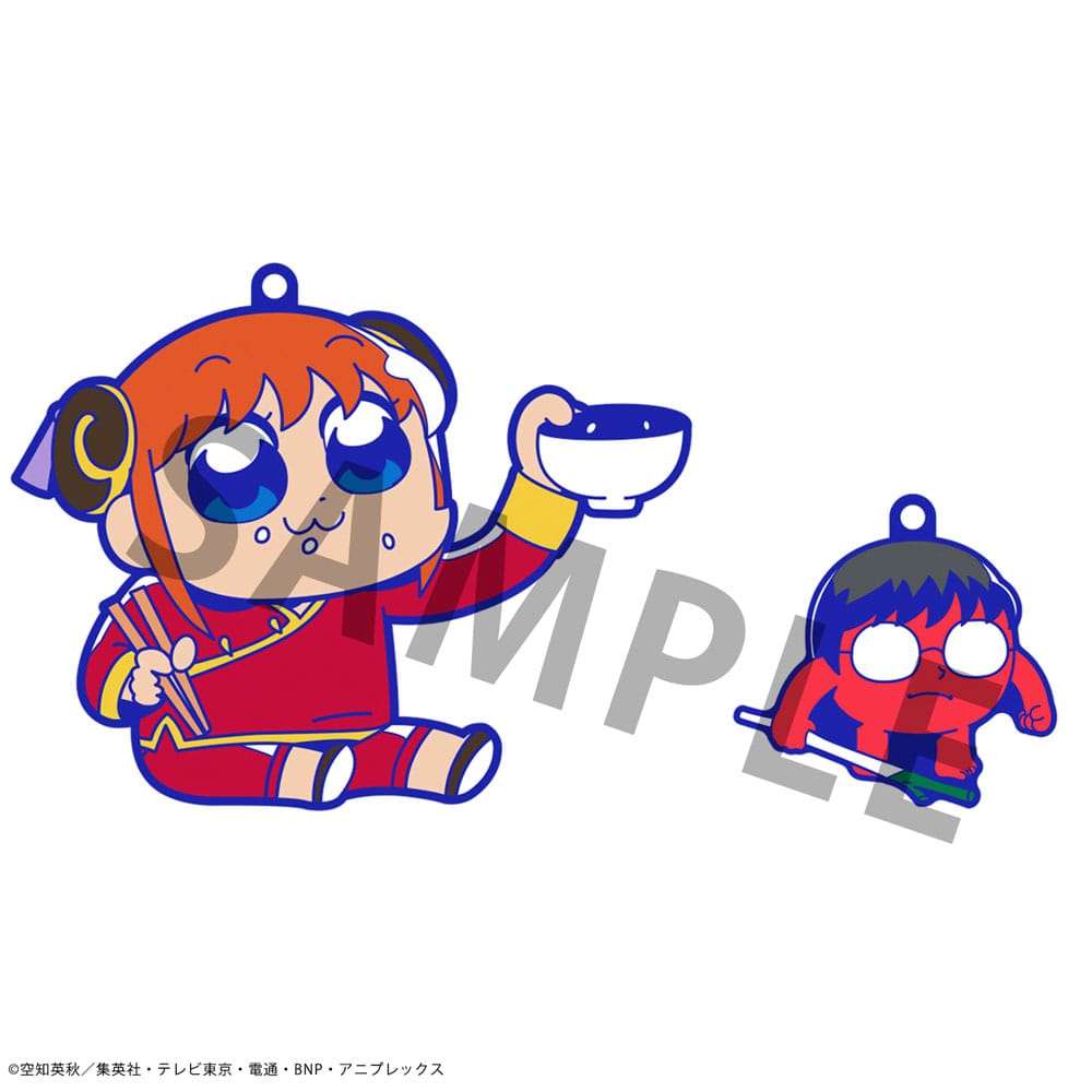 Gintama x Okawabukubu Rubber Mascot Buddycolle Gummi-Anhänger Gintama Oshanti 7 cm Sortiment (8)            