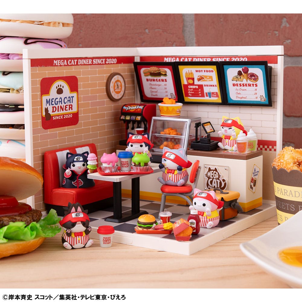 Naruto Shippuden Mega Cat Project Nyaruto! Sammelfiguren Mega Cat Diner 3 cm Sortiment (6)    