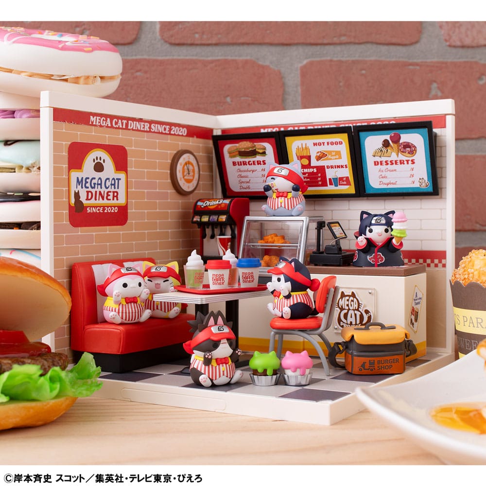 Naruto Shippuden Mega Cat Project Nyaruto! Sammelfiguren Mega Cat Diner 3 cm Sortiment (6)    