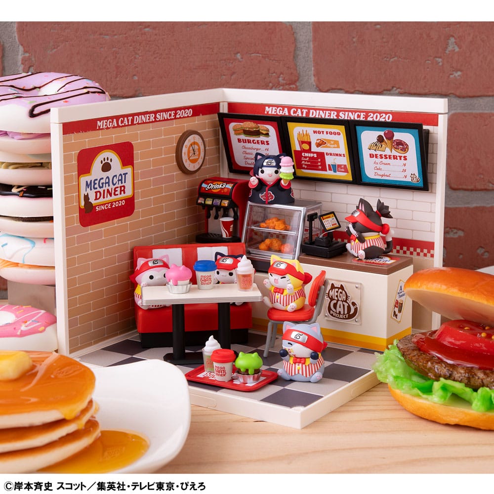 Naruto Shippuden Mega Cat Project Nyaruto! Sammelfiguren Mega Cat Diner 3 cm Sortiment (6)    