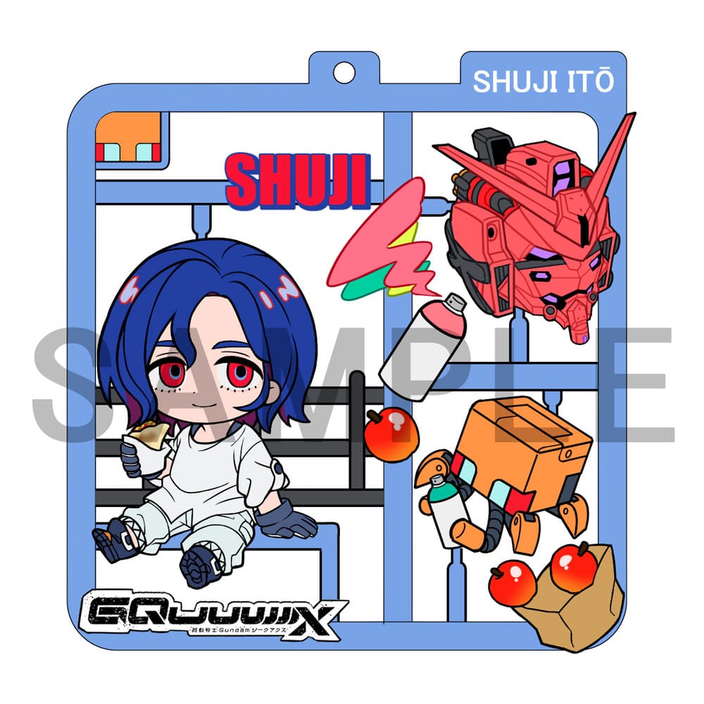 Mobile Suit Gundam GQuuuuuuX Plat Collection Anhänger Sortiment (4)      
