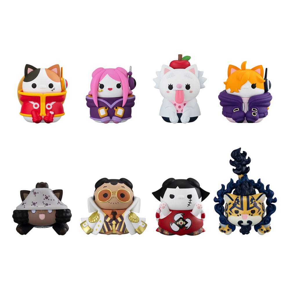 One Piece Mega Cat Project Sammelfiguren Egghead NyanPieceNyan! 3 cm Sortiment (8)   
