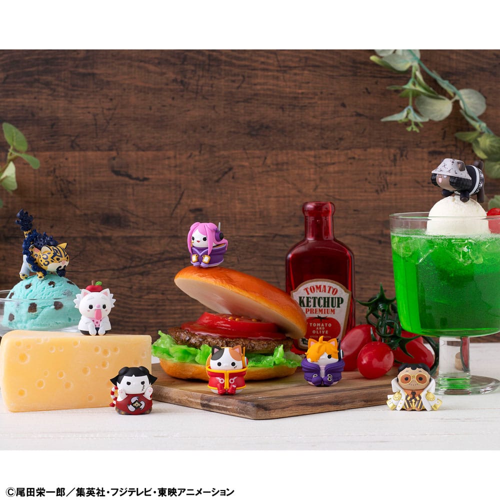 One Piece Mega Cat Project Sammelfiguren Egghead NyanPieceNyan! 3 cm Sortiment (8)   