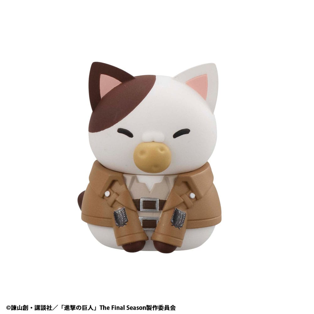 Attack on Titan Mega Cat Project Attack on Tinyan Sammelfiguren Gathering Scout Regiment danyan! 3 cm Sortiment (8)    