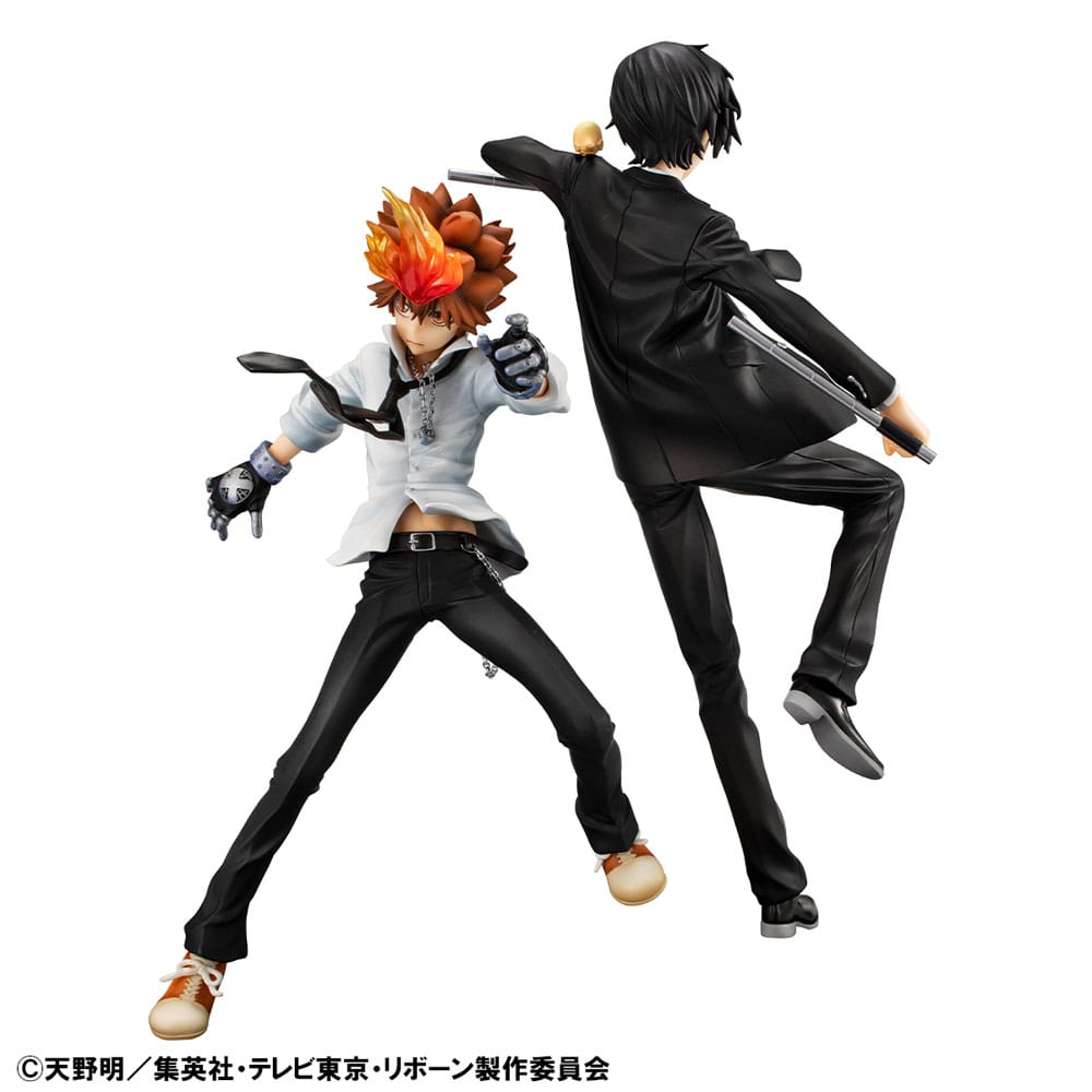 Katekyo Hitman Reborn! G.E.M. Serie PVC Statue Tsunayoshi Sawada & Kyoya Hibari & Reborn Set 21 cm 