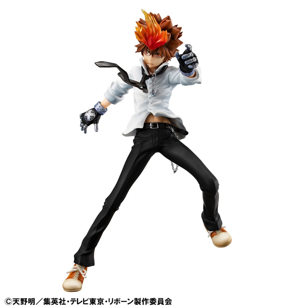 Katekyo Hitman Reborn! G.E.M. Serie PVC Statue Tsunayoshi Sawada & Kyoya Hibari & Reborn Set 21 cm 