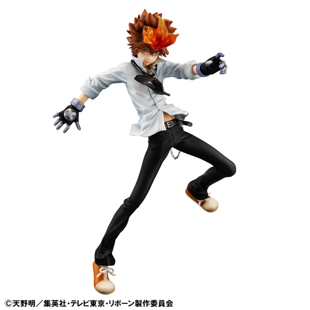 Katekyo Hitman Reborn! G.E.M. Serie PVC Statue Tsunayoshi Sawada & Kyoya Hibari & Reborn Set 21 cm 
