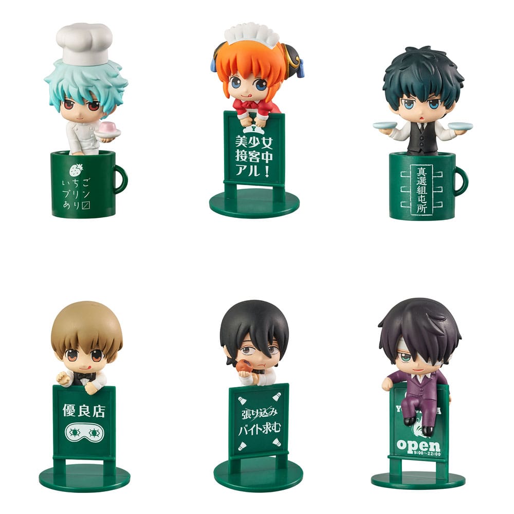 Gintama Ochatomo Series Sammelfiguren 5 cm Yorozuya Cafe Sortiment (8)  