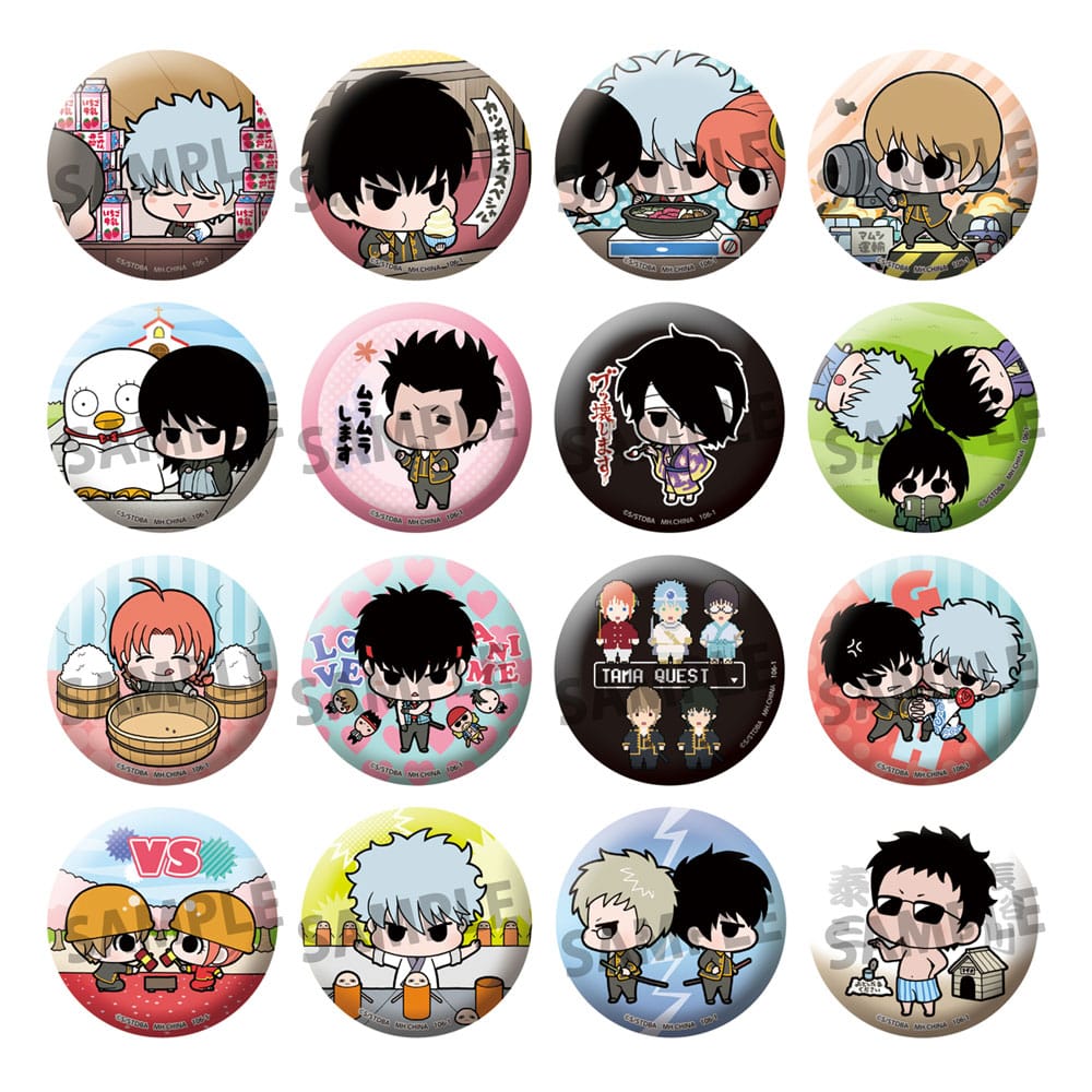 Gintama Metall Ansteck-Buttons Famous Scene Ver. 5 cm Sortiment (16)   