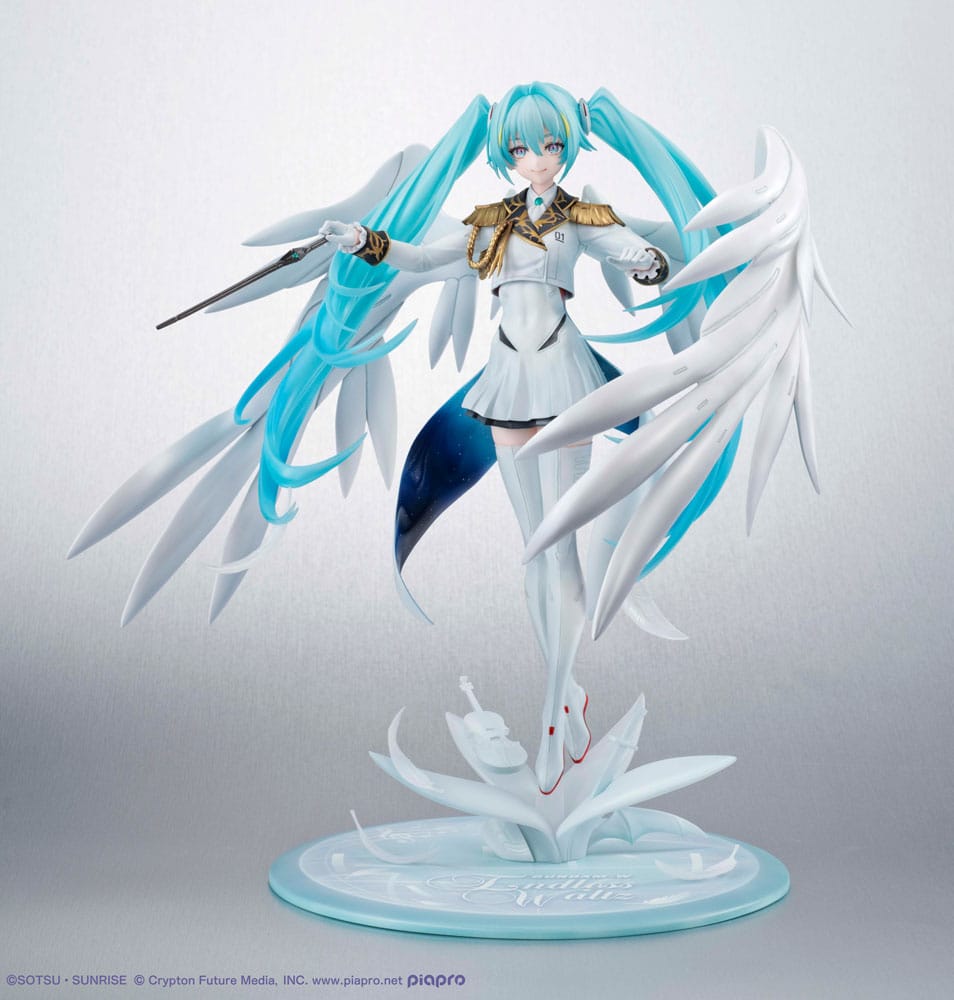 Mobile Suit Gundam x Hatsune Miku Lucrea PVC Statue Hatsune Miku x Wing Gundam Zero EW 45th Anniversary 27 cm        