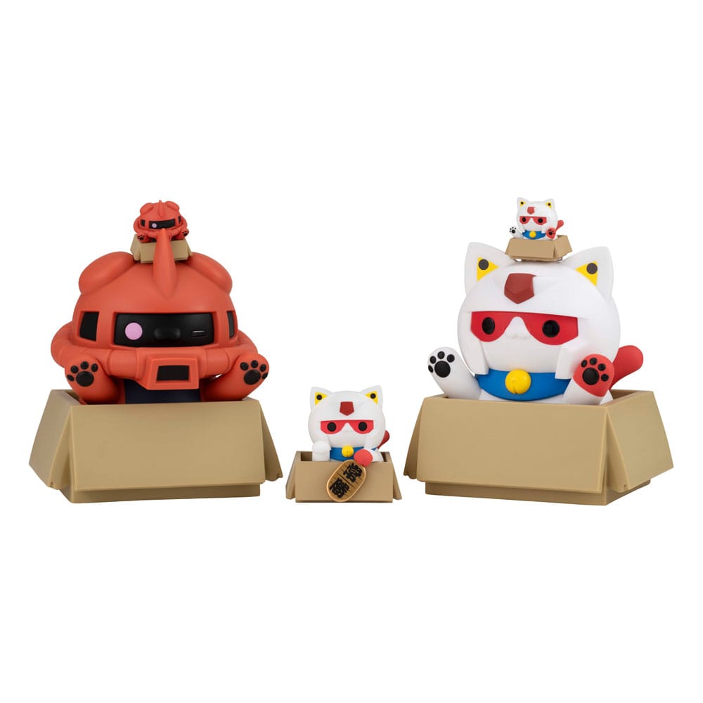 Mobile Suit Gundam Mega Cat Project Nyandam Sammelfiguren Luckycat 6 cm Blind Box Sortiment (6)   