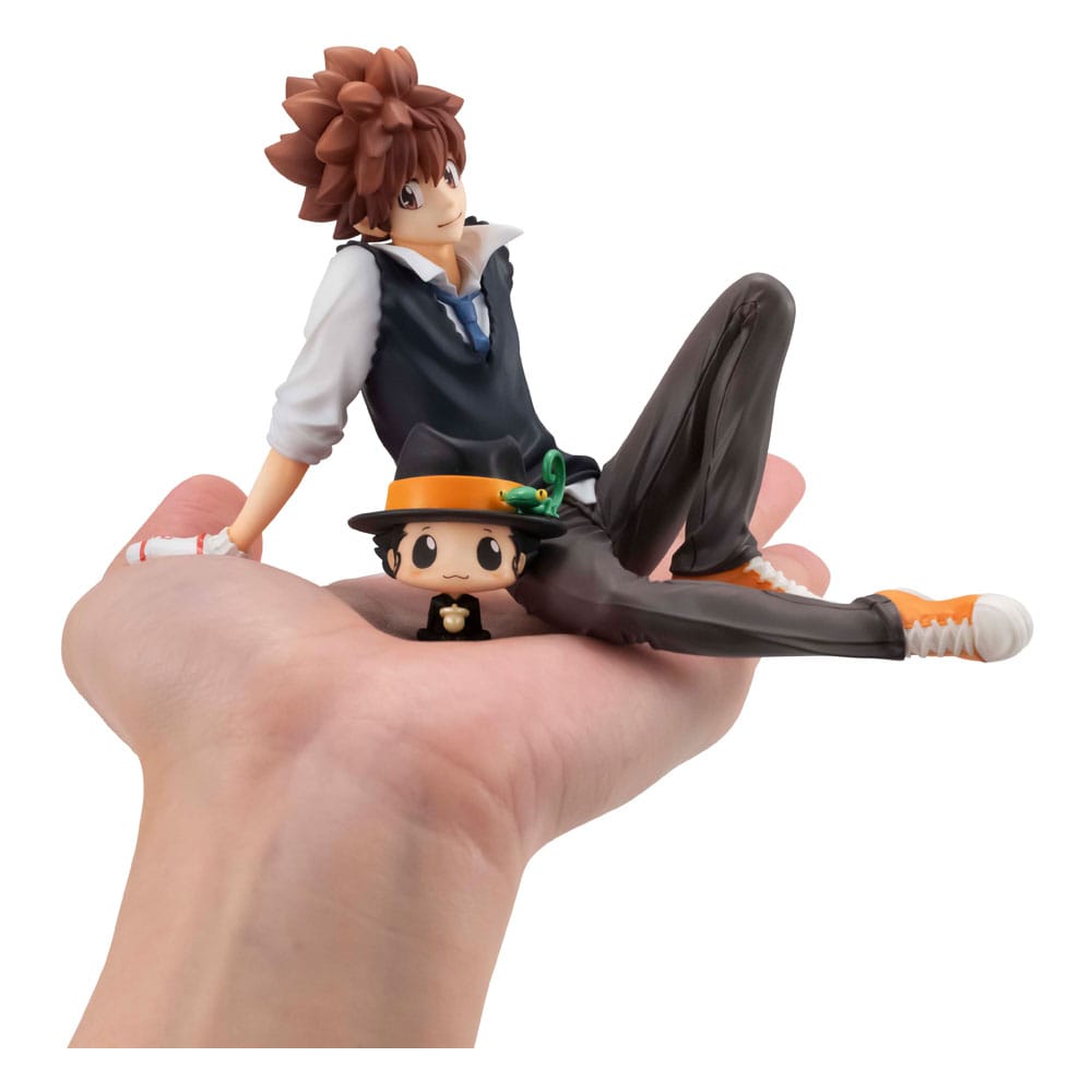 Katekyo Hitman Reborn! G.E.M. Serie PVC Statue Tsuna & Reborn & Hibari & Hibird Palm Size Set 8 cm  
