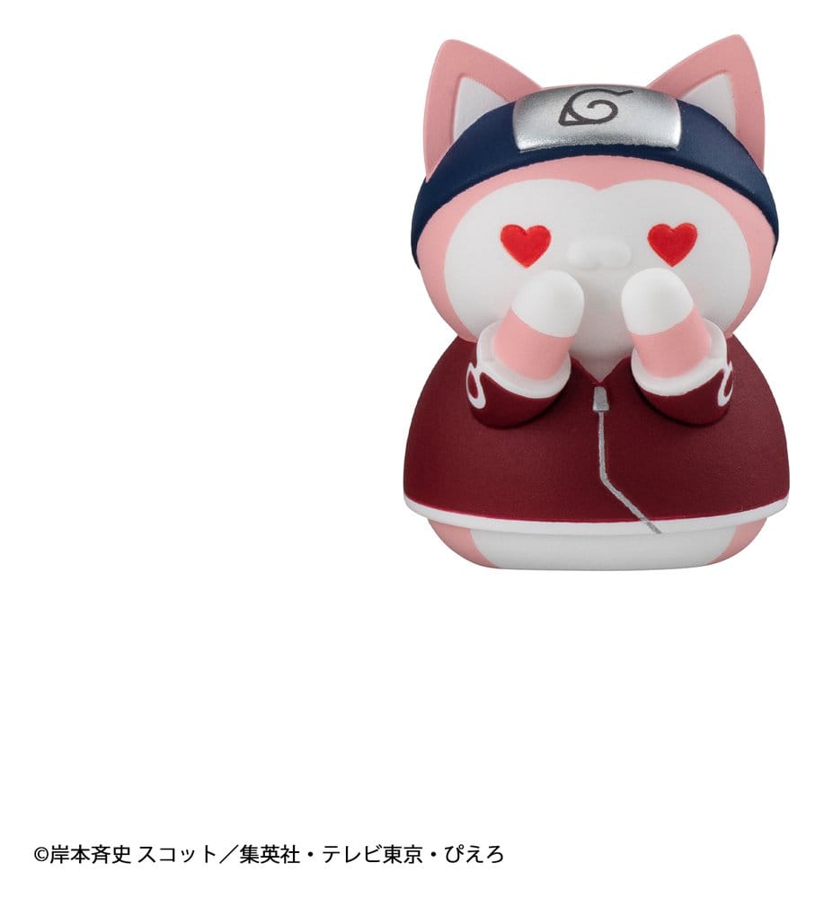 Naruto Mega Cat Project Minifiguren 3 cm Nyaruto! Cats of Konoha Village Reboot Blind Box Display (8) (Repeat)