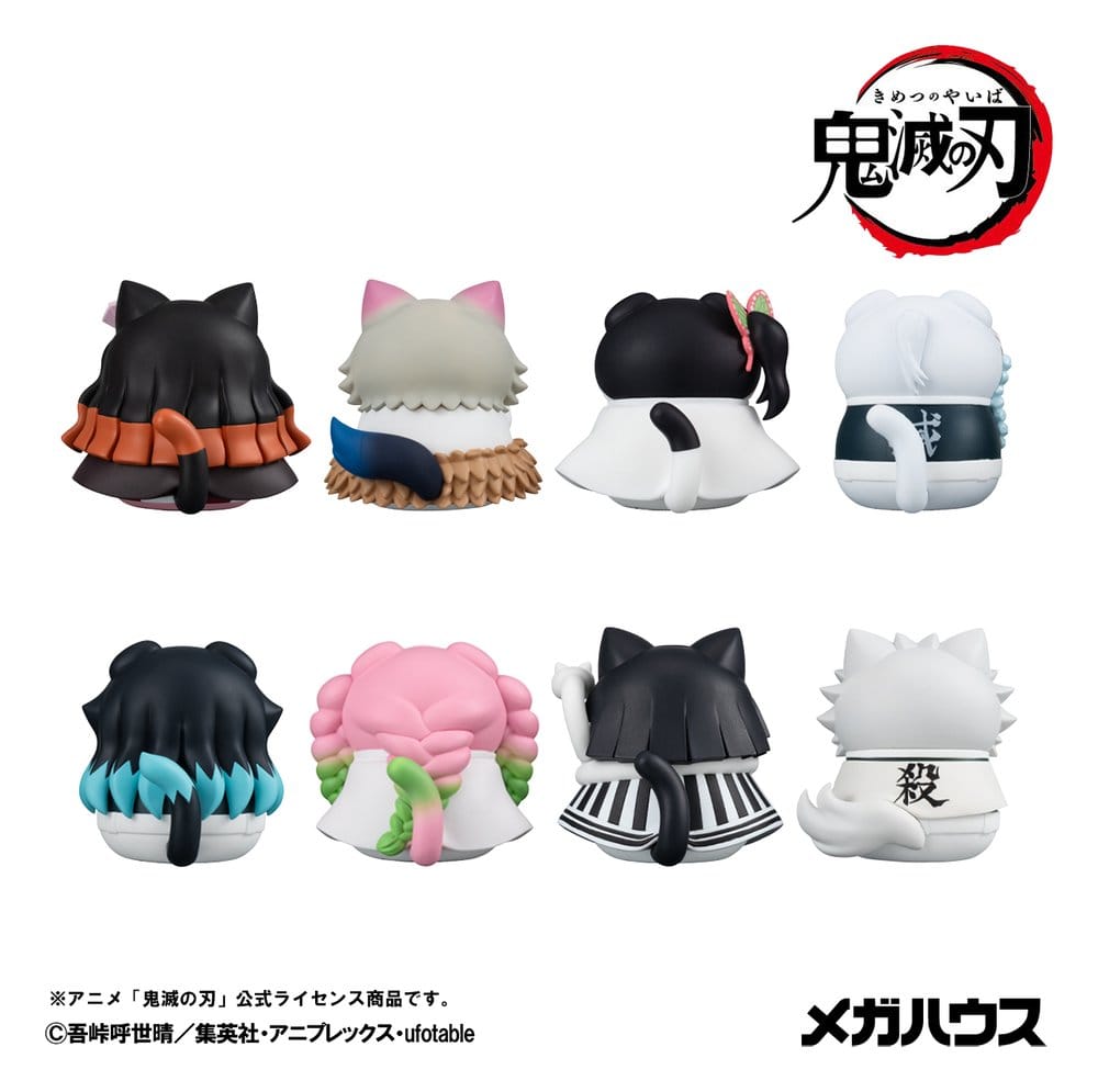Demon Slayer: Kimetsu no Yaiba Mega Cat Project Minifiguren 6 cm Demon Slayer Fortune Cats ver. 02 Blind Box Display (8) (Repeat)