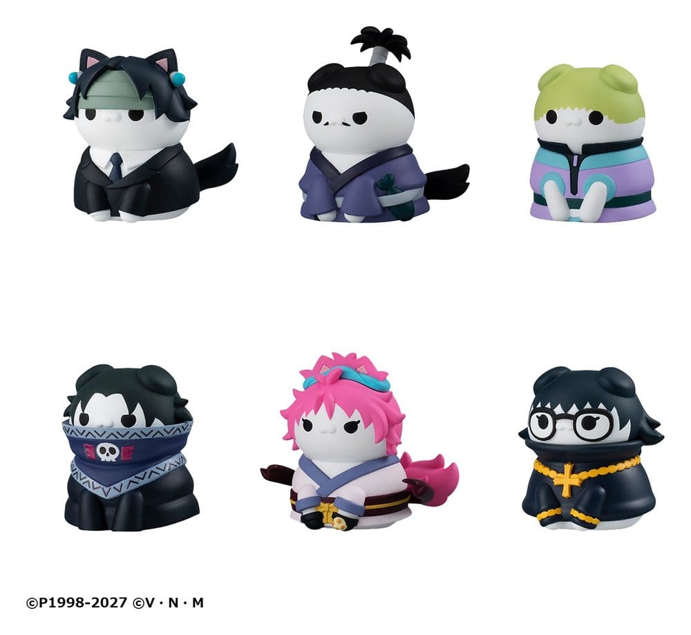 Hunter x Hunter Mega Cat Project Minifiguren Nyanter x Nyanter the Phantom Troupe x Cat 3 cm Blind Box Display (8)