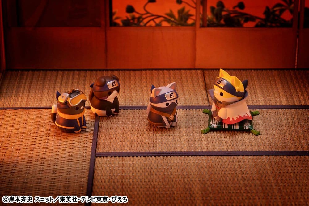 Naruto Shippuden Mega Cat Project Nyaruto! Once upon a time in Konoha village Minifiguren 3 cm Blind Box Display (8) (Repeat)