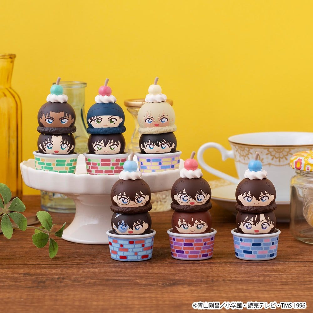 Detective Conan Tsumichen Stack up &amp; Change Minifiguren 8 cm Blind Box Sortiment (6) (with gift)
