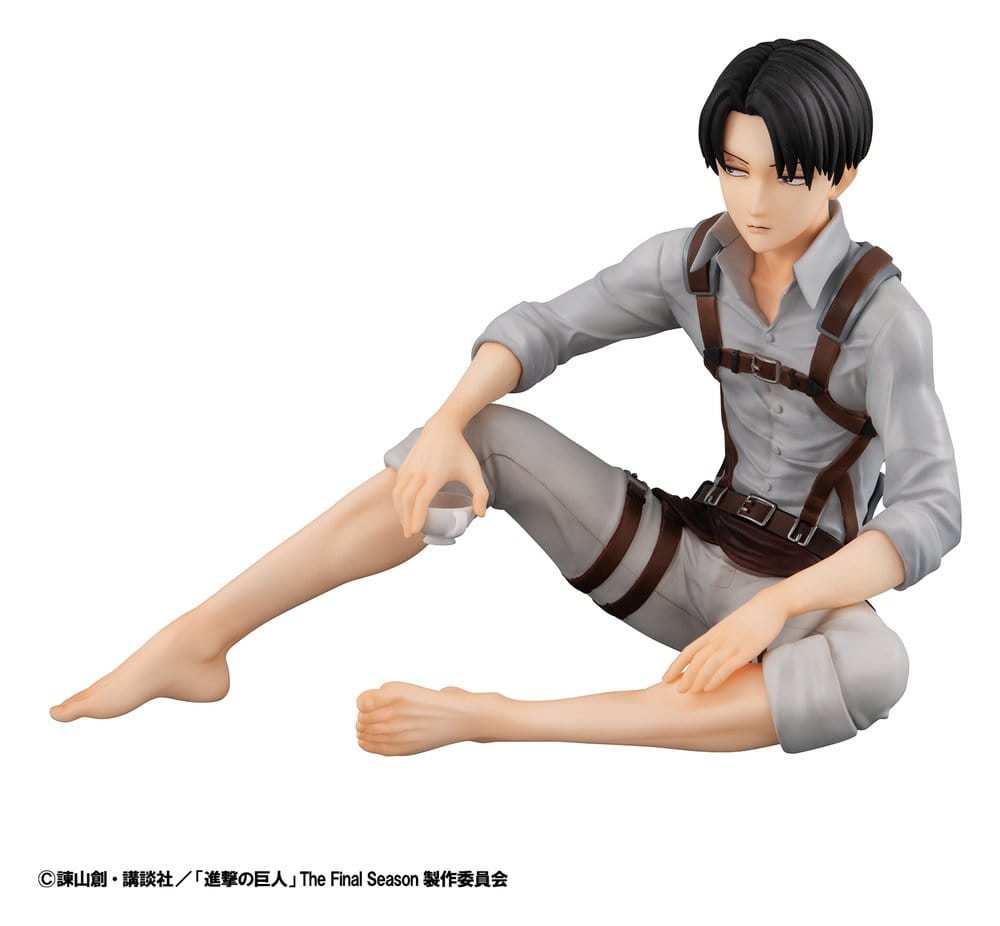 Attack on Titan G.E.M. Series PVC Figuren 2er-Pack Eren Yeager & Squad Captain Levi Palm Size
