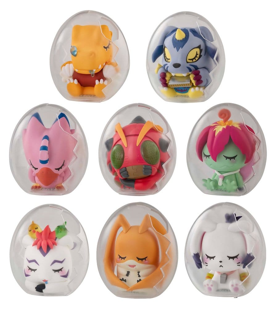 Digimon Adventure Mega Egg Figure Minifiguren Good Night Digicolle! 8 cm Blind Box Display (8)