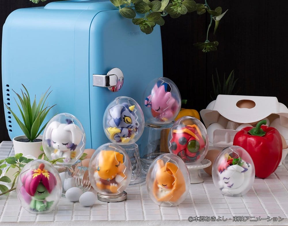 Digimon Adventure Mega Egg Figure Minifiguren Good Night Digicolle! 8 cm Blind Box Display (8)