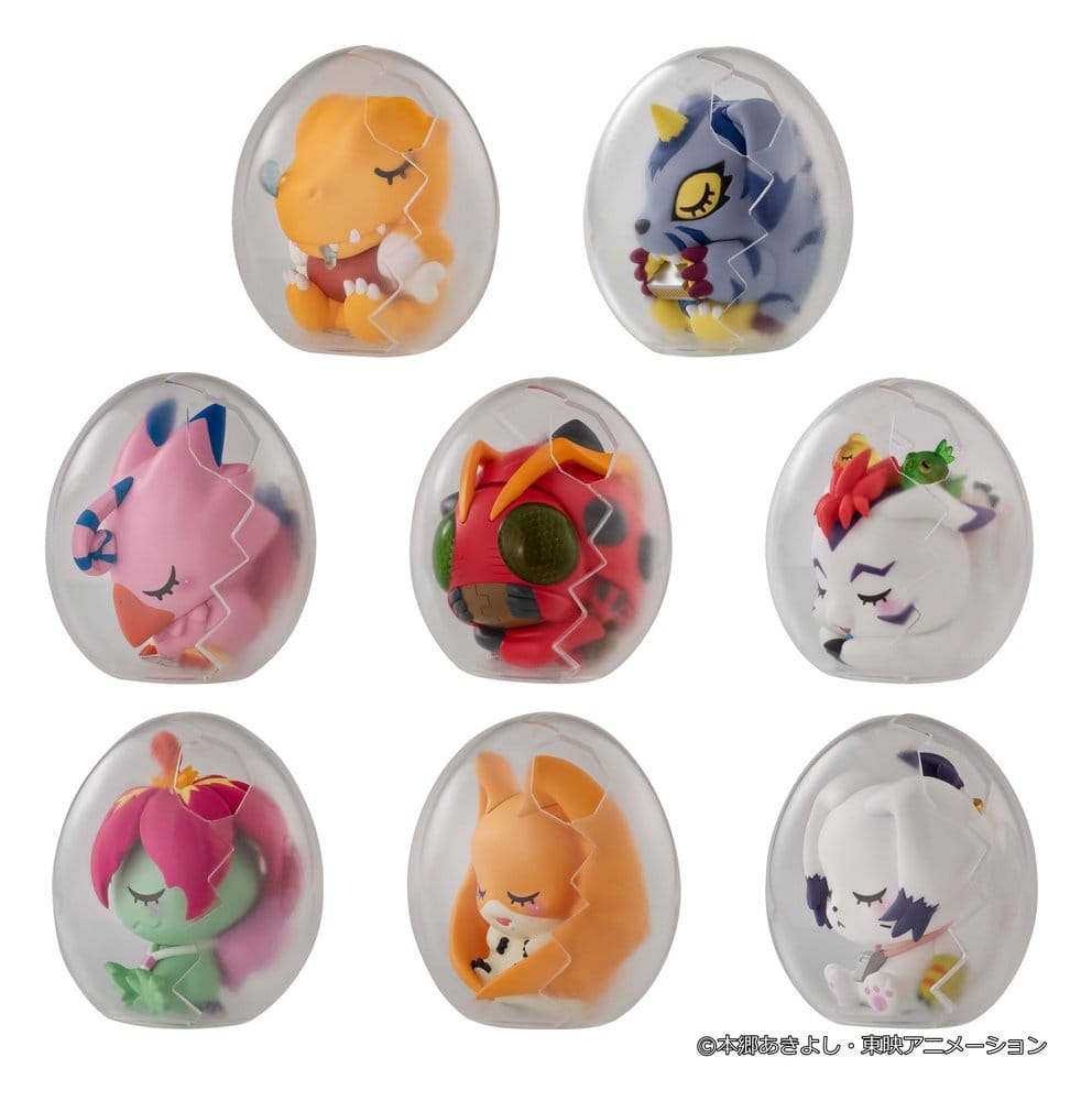 Digimon Adventure Mega Egg Figure Minifiguren Good Night Digicolle! 8 cm Blind Box Display (8)