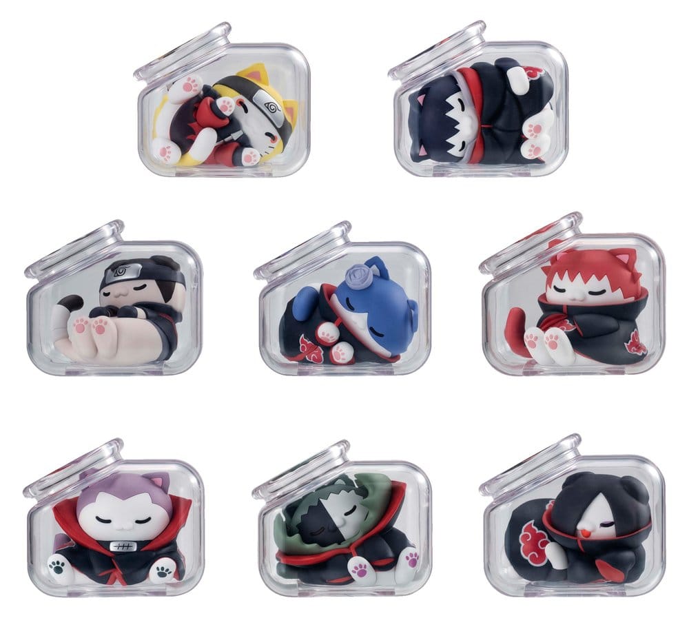 Naruto Shippuden Mega Cat Project Minifiguren Good Night Nyaruto! Gathering Akatsuki Edition Vol. 1 6 cm Blind Box Display (8)