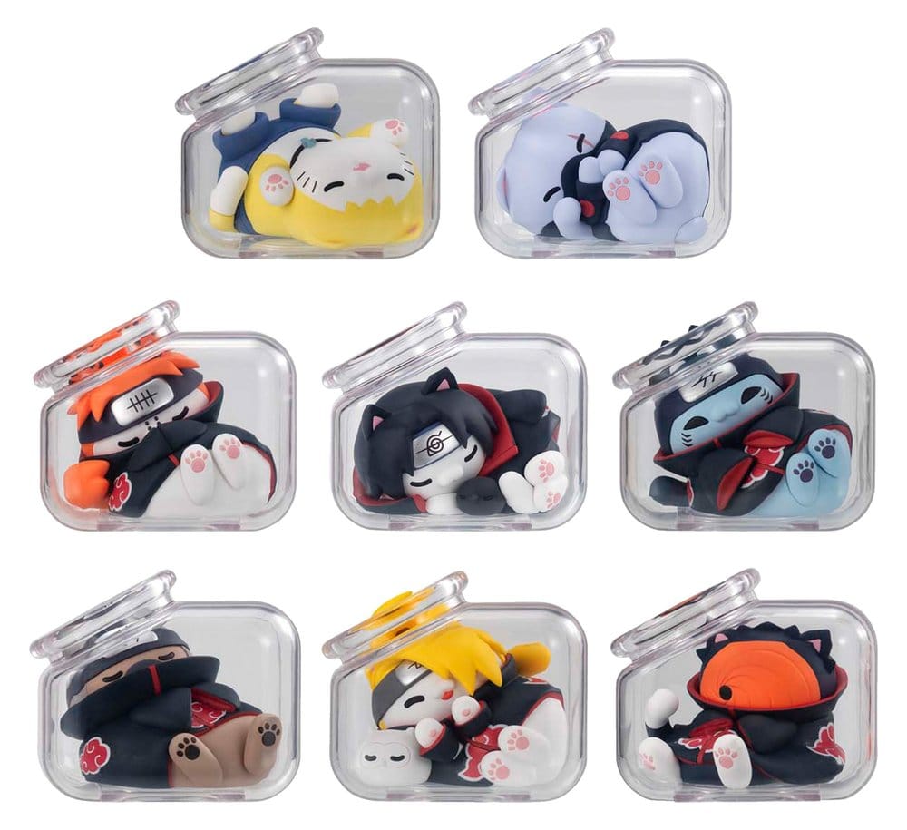 Naruto Shippuden Mega Cat Project Minifiguren Good Night Nyaruto! Gathering Akatsuki Edition Vol. 2 6 cm Blind Box Display (8)