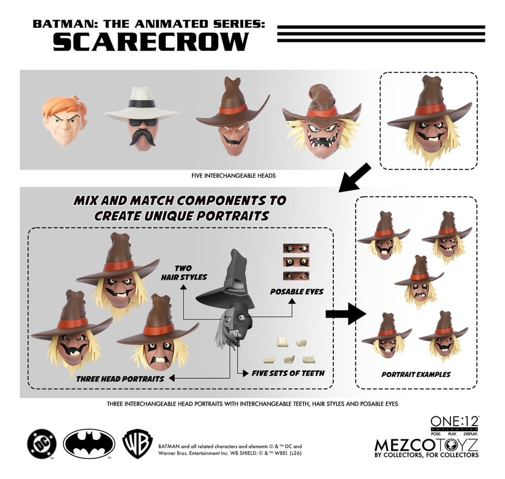 Batman: Die Zeichentrickserie One:12 Collective Actionfigur Scarecrow 17 cm
