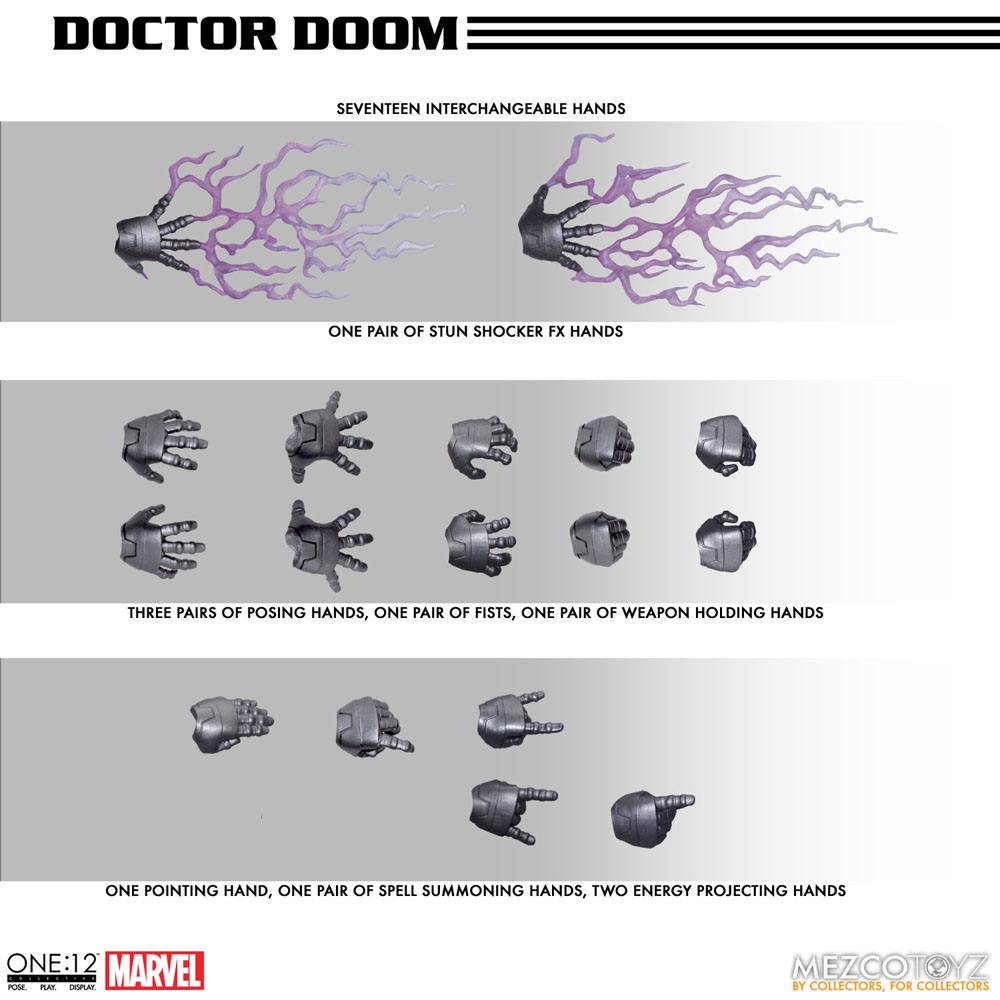 Marvel Actionfigur 1/12 Doctor Doom 17 cm
