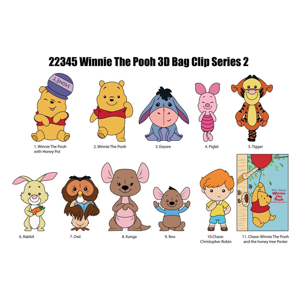 Winnie Puuh 3D PVC-Taschenanhänger Series 2 Display (24)