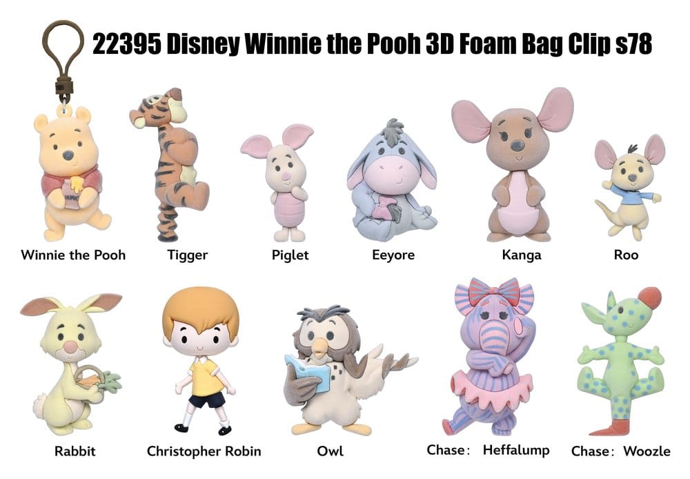 Winnie the Pooh 100th Anniversary 3D PVC-Taschenanhänger Serie 78 Blind Bag Display (24) (Flocked)