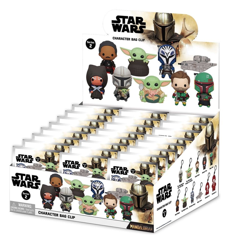 Star Wars Mandalorian 3D PVC-Taschenanhänger Series 2 Display (24)