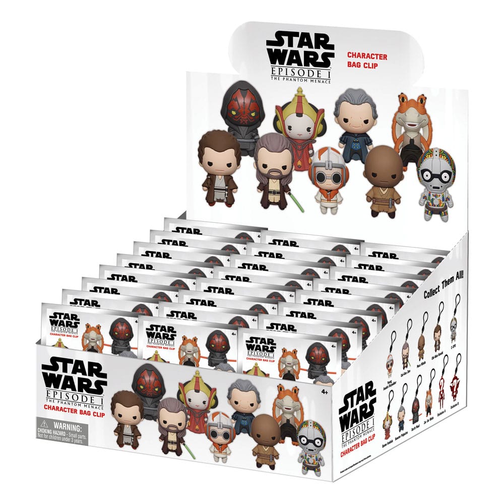 Star Wars 3D PVC-Taschenanhänger The Phantom Menace Display (24) 
