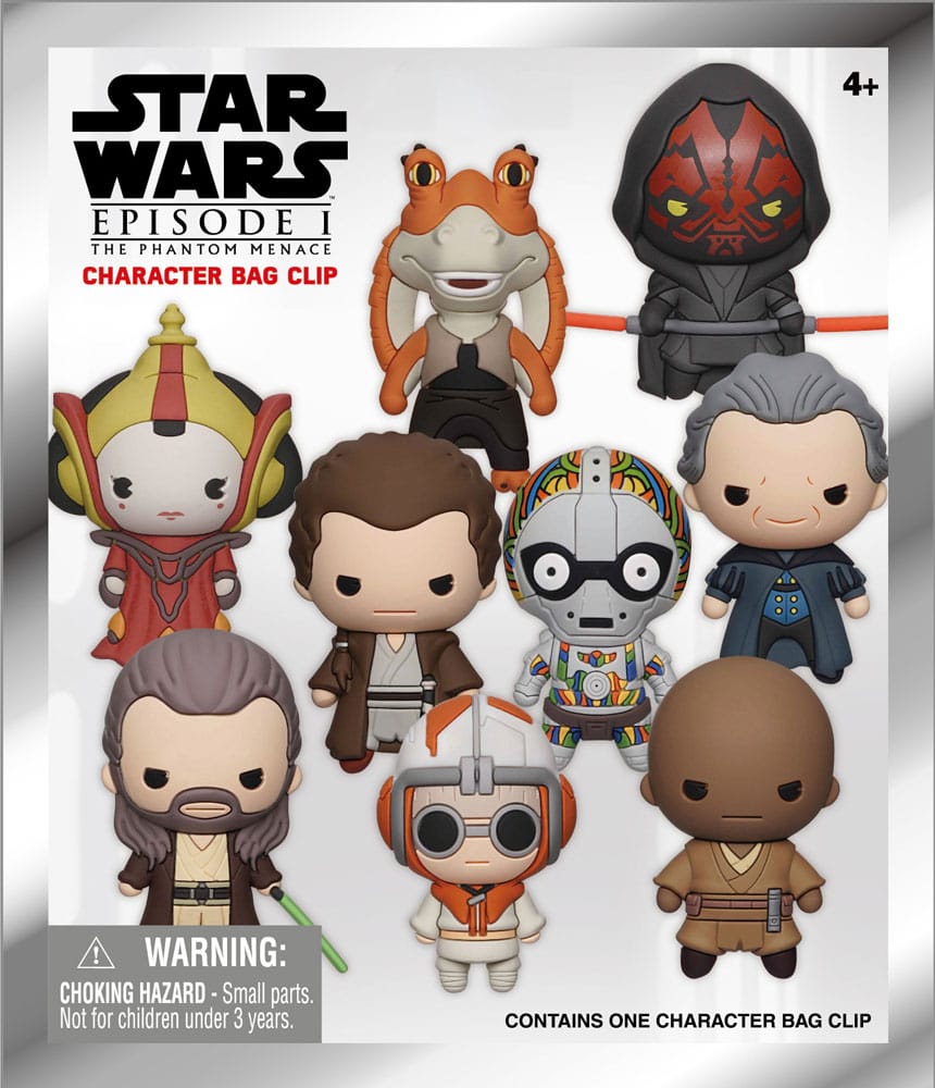 Star Wars 3D PVC-Taschenanhänger The Phantom Menace Display (24) 