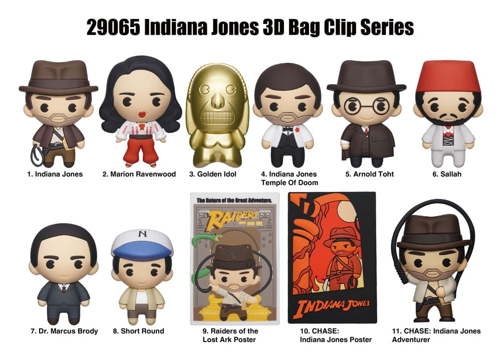 Indiana Jones 3D PVC-Taschenanhänger Display (24) 