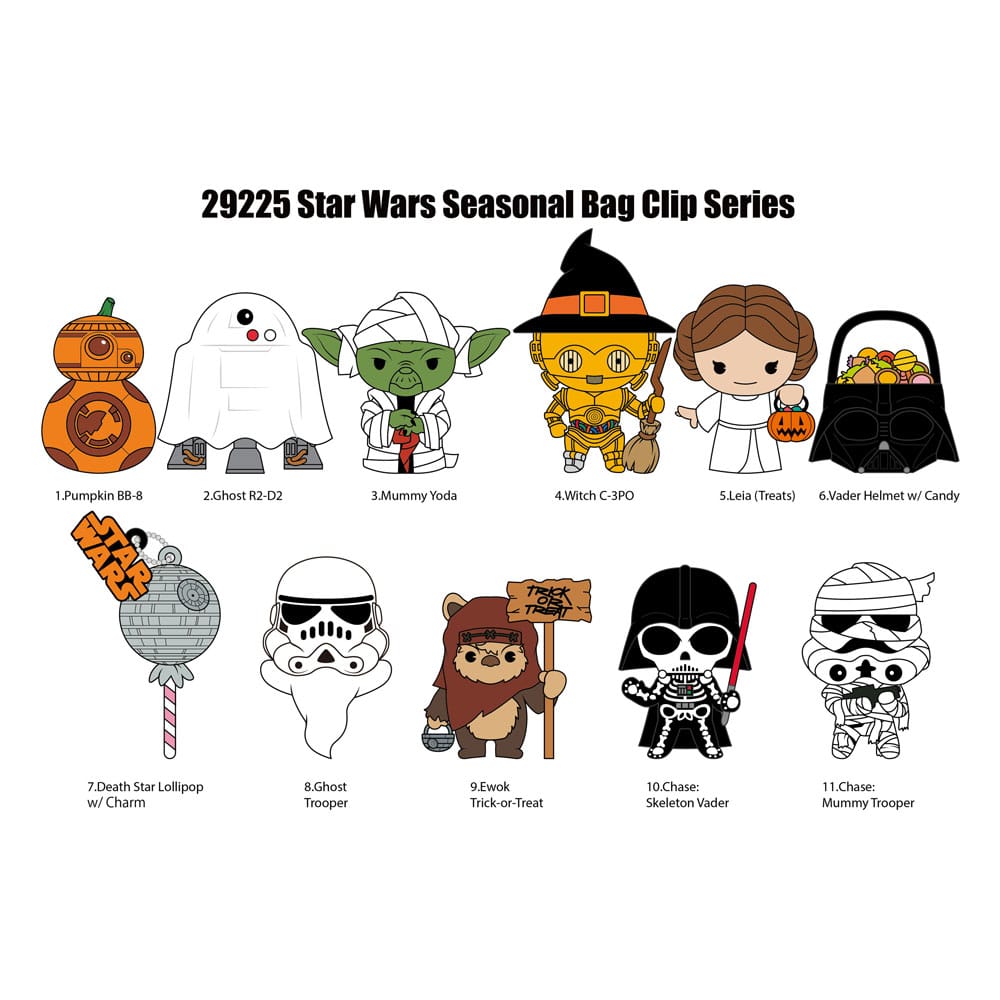 Star Wars 3D PVC-Taschenanhänger Halloween Display (24)            
