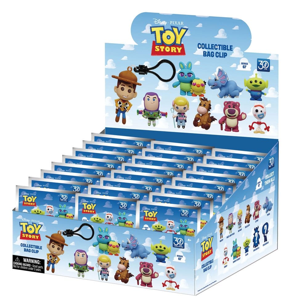 Toy Story 3D PVC-Taschenanhänger 30th Anniversary Series 67 Display (24)            